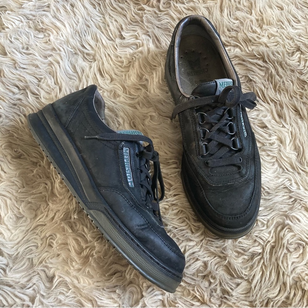 Black Mephisto Match Leather Sneakers Women’s 7